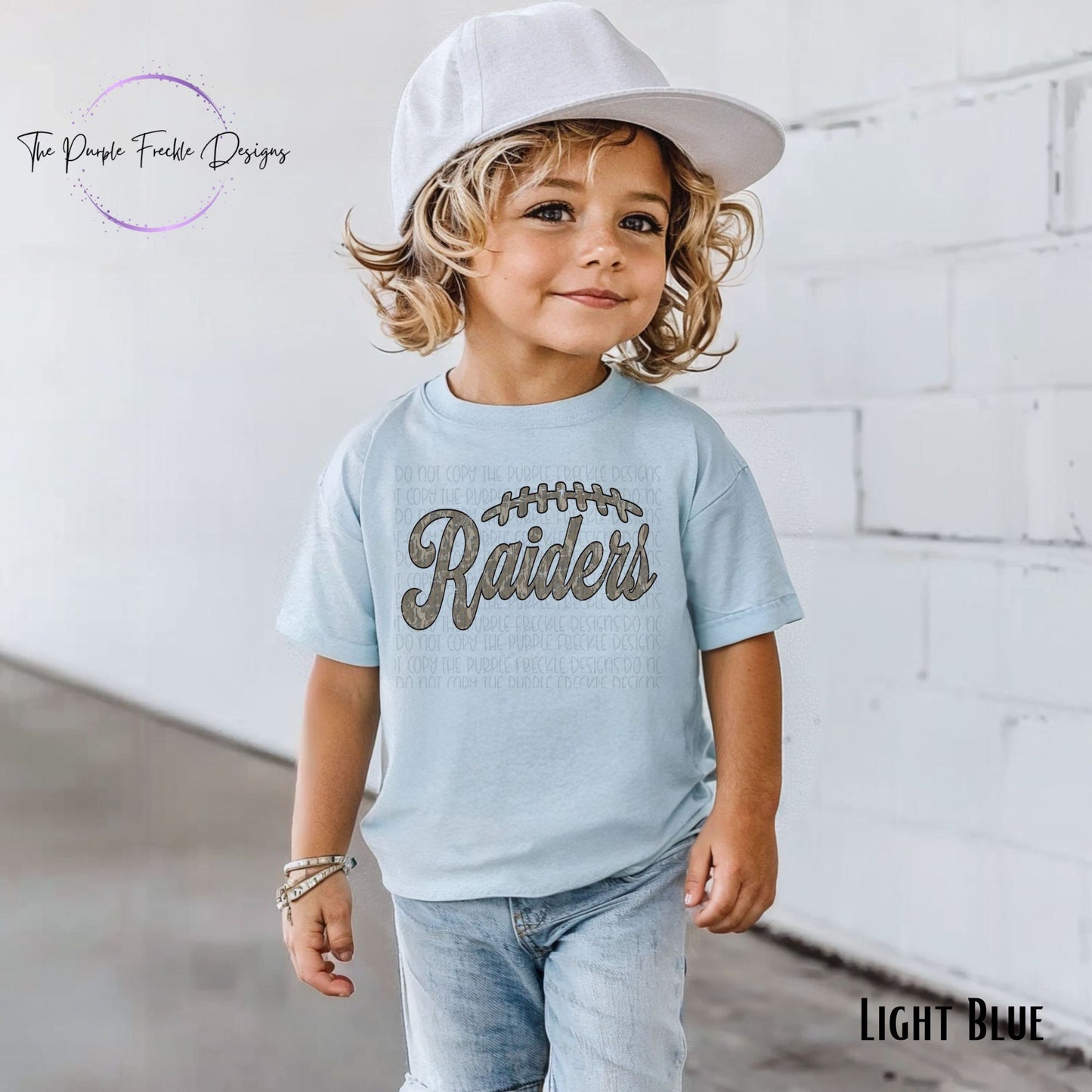Camo Football Mascot Kids