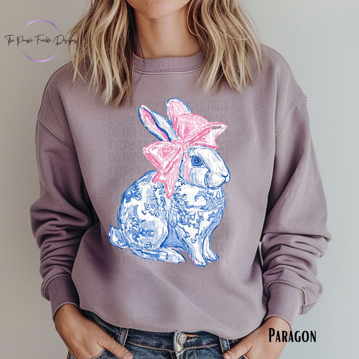 Easter Bunny Porcelain Bow