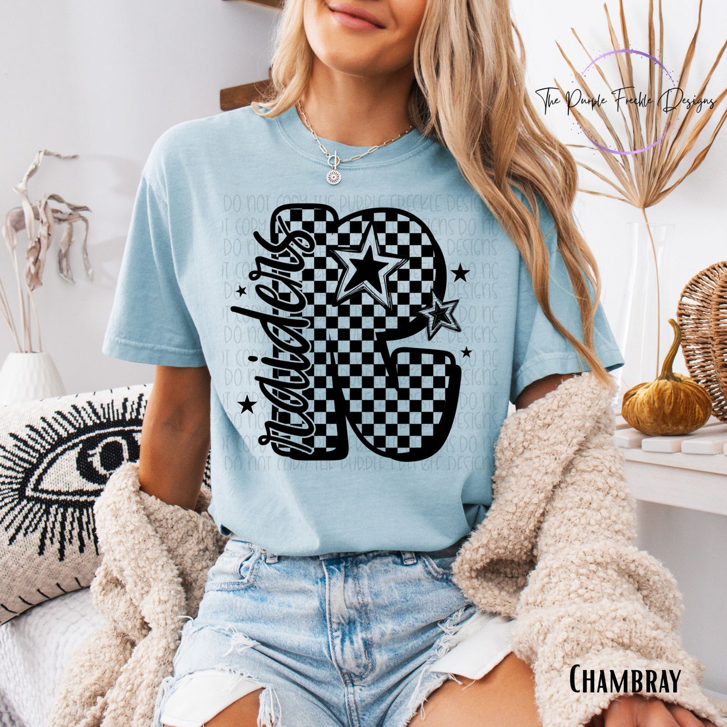 Checkered Letter Mascot