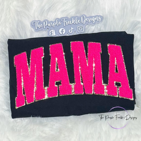 Hot Pink Varsity Mama Chenille Patch