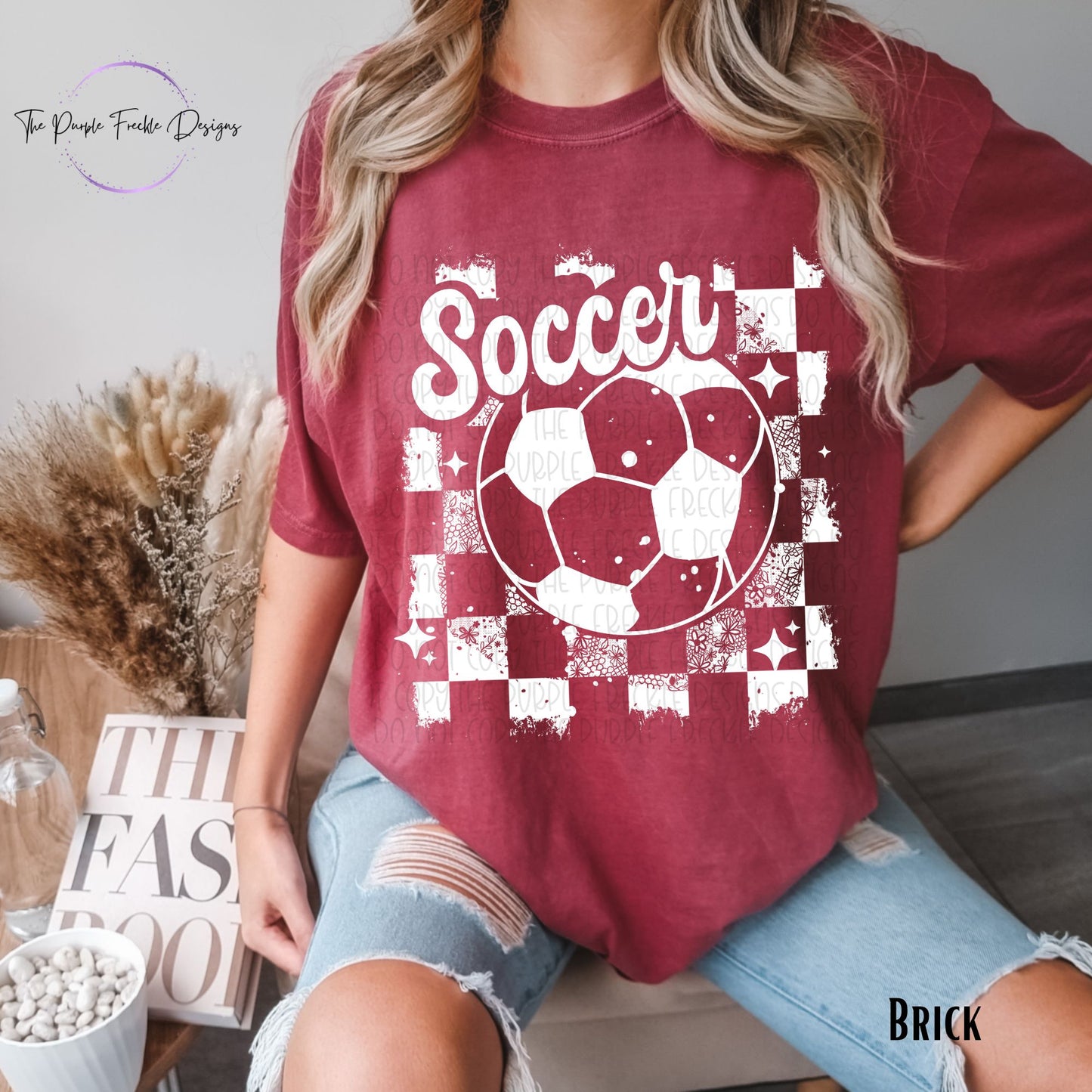 Soccer Checker Distressed