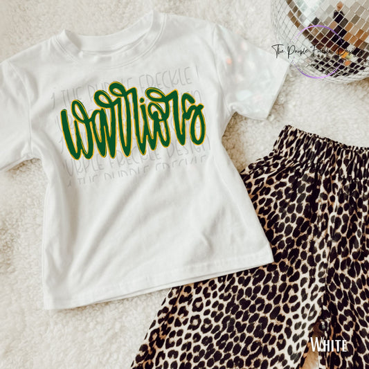 Traditional Hand Lettered Mascot Kids