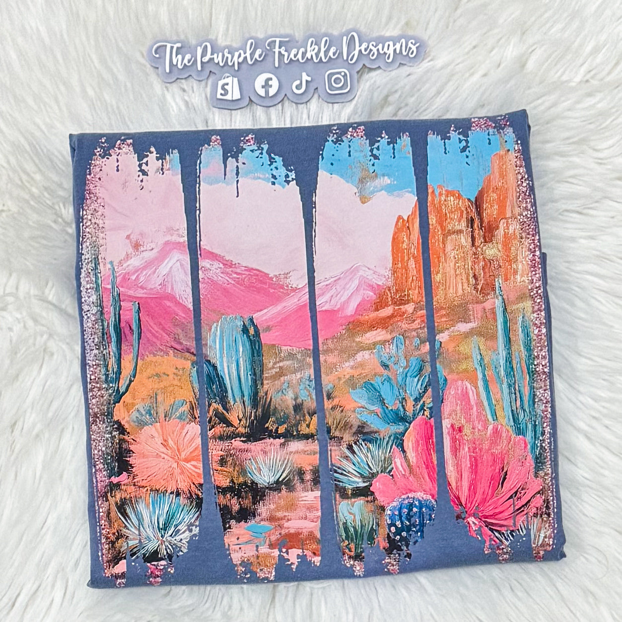 Desert Scene on Blue Jean