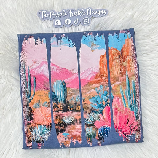 Desert Scene on Blue Jean