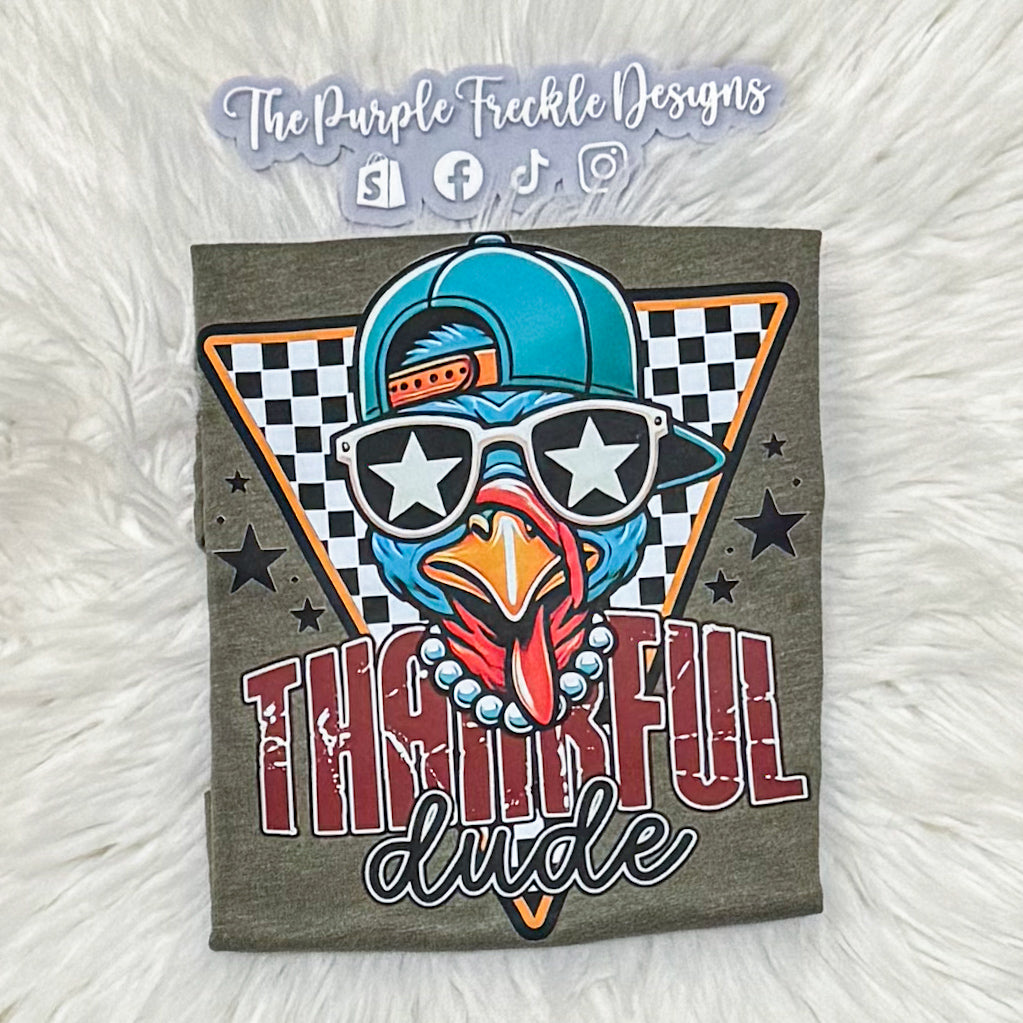 Thankful Dude on Military Green