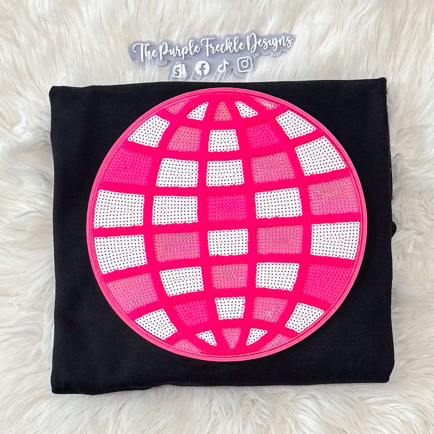 Pink Disco Sequin Patch