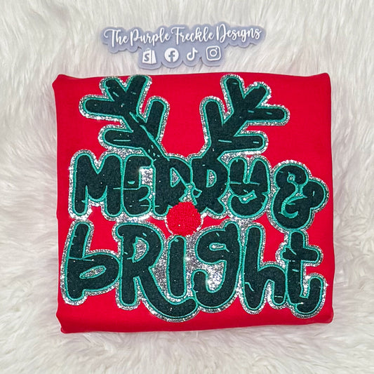 Merry and Bright Patch Sweatshirt