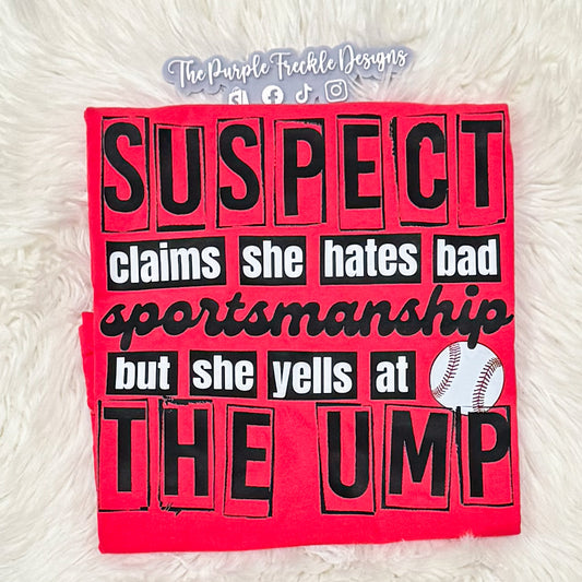 Suspect Baseball on Red