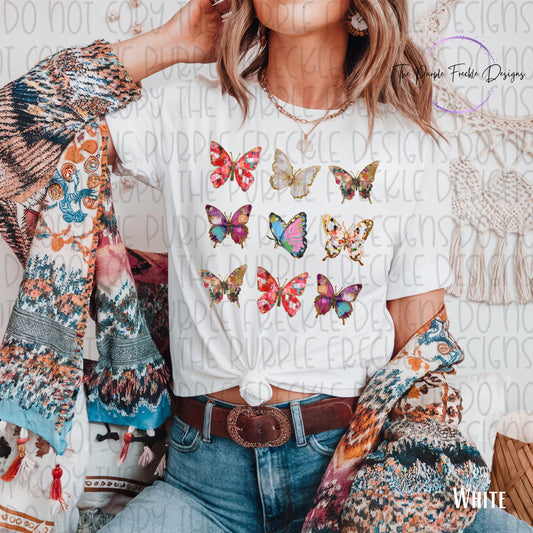 Painted Butterfly Collage