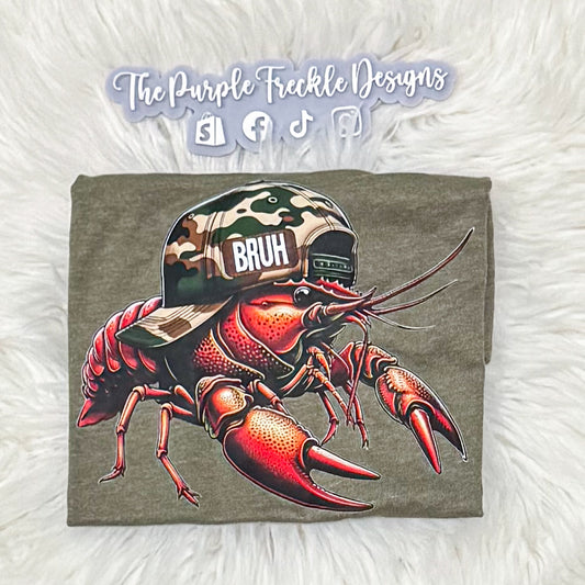 Crawdad Bruh on Military Green