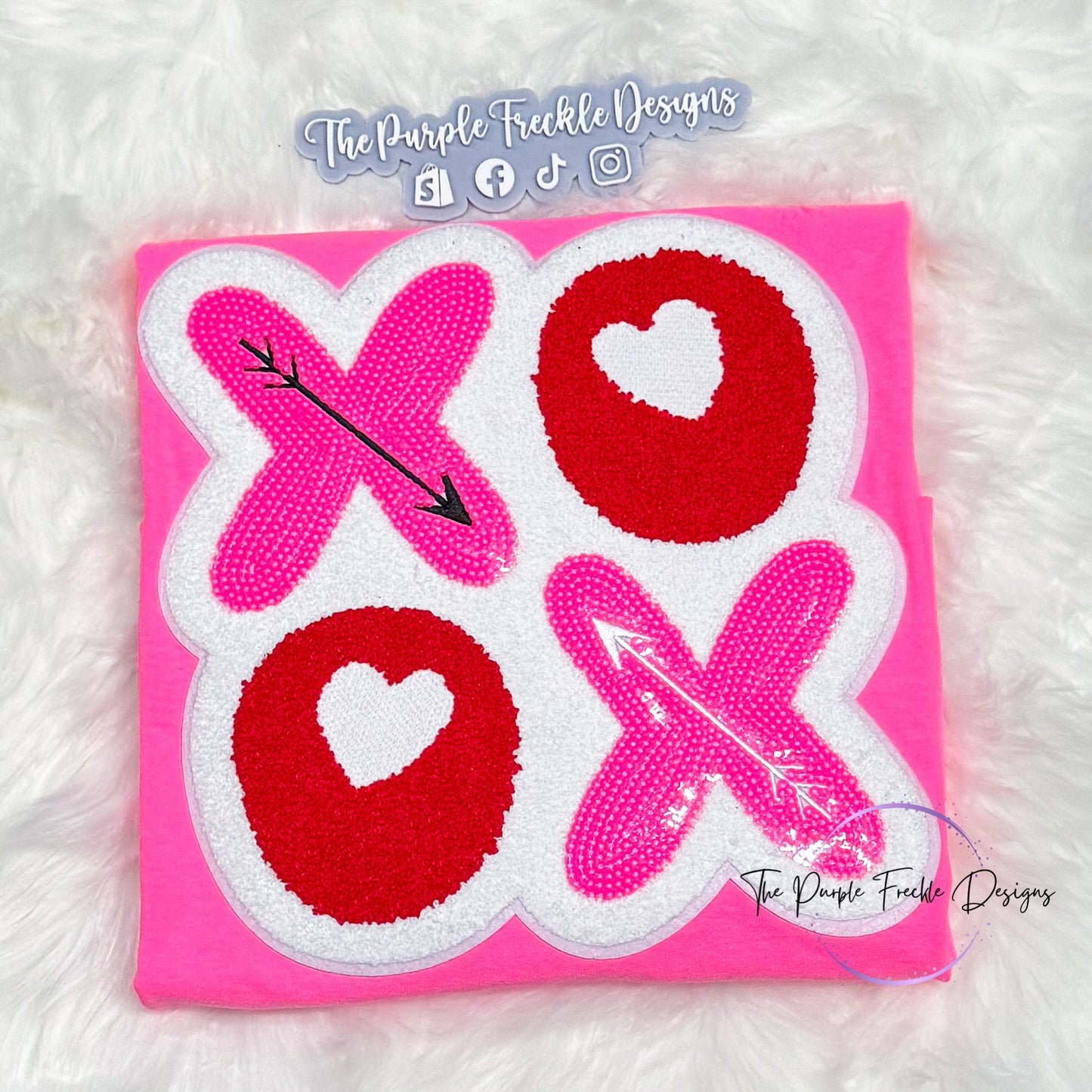 XOXO Sequin Chenille Patch