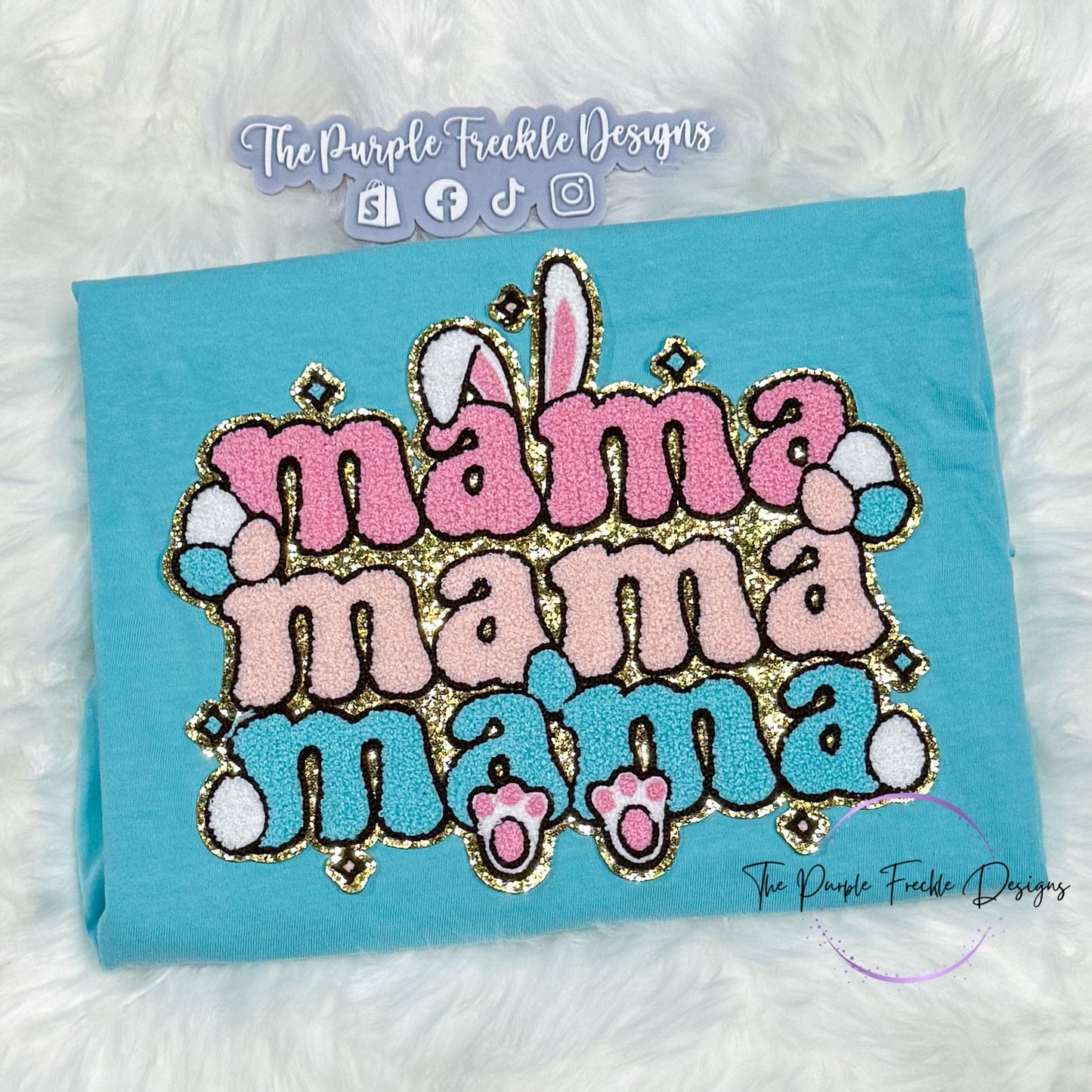 Mama Bunny Chenille Patch