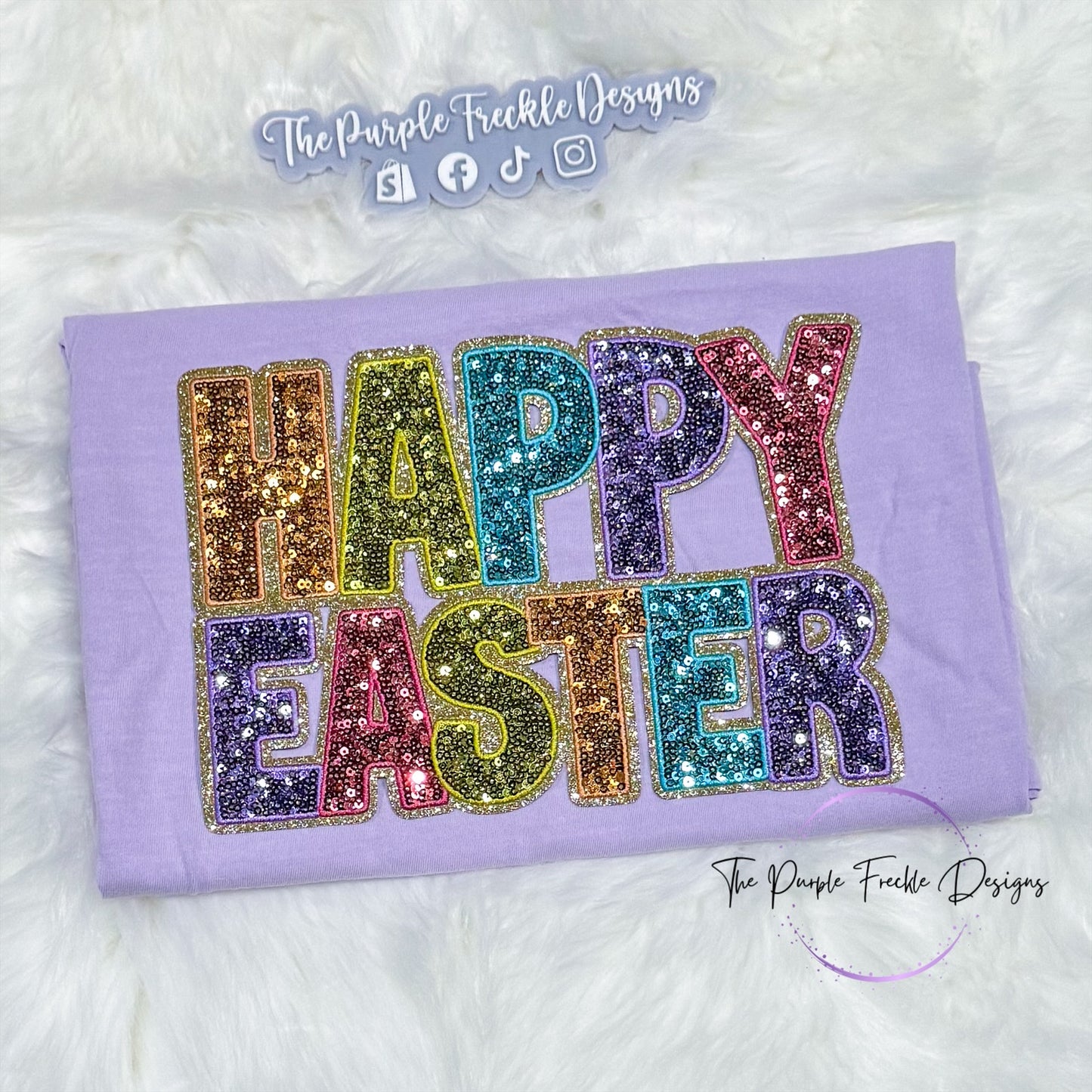 Happy Easter Sequin Patch