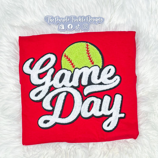 Softball Game Day Chenille Patch