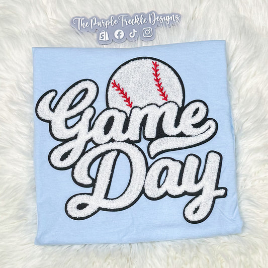 Baseball Game Day Chenille Patch