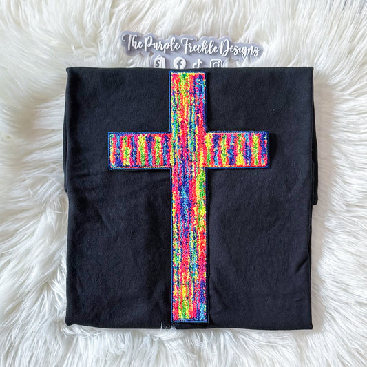 Colorful Cross Chenille Patch